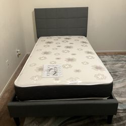 Twin Size Bed Frame With Mattress 