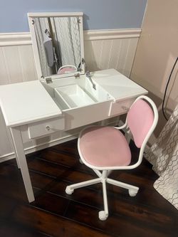 Vanity with chair