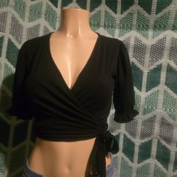 New Black Cardigan Bluose F21 Size Medium Stretch 