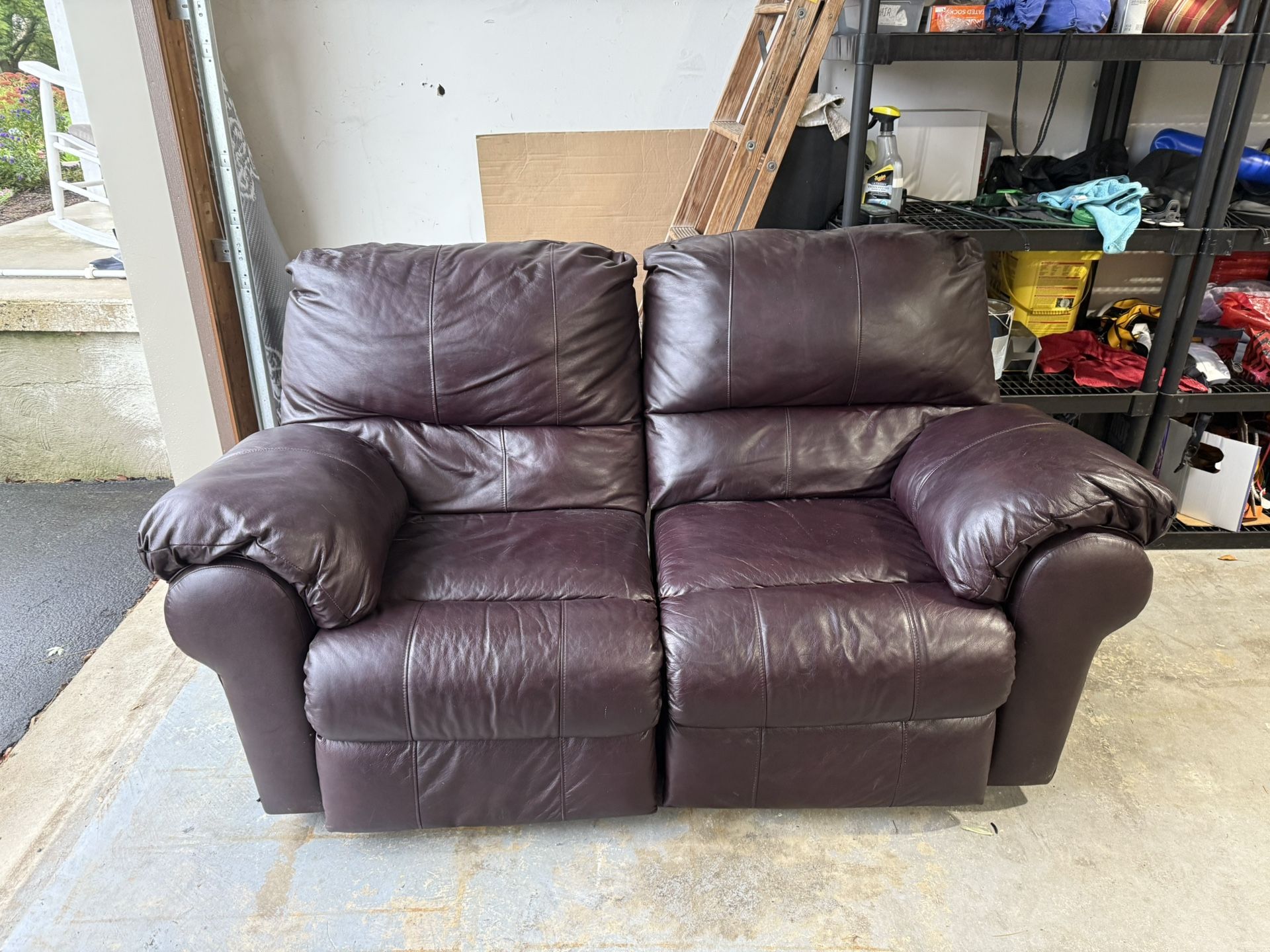 Free Leather Love Seat