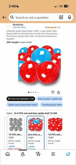 Brand new unopened Inflatable spider beach balls