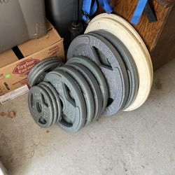Weights 45lbsx2 25lbsx4 10lbsx2 5lbsx6