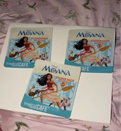 Disney Moana Tropical Smoothie Cafe Sticker Pack Set