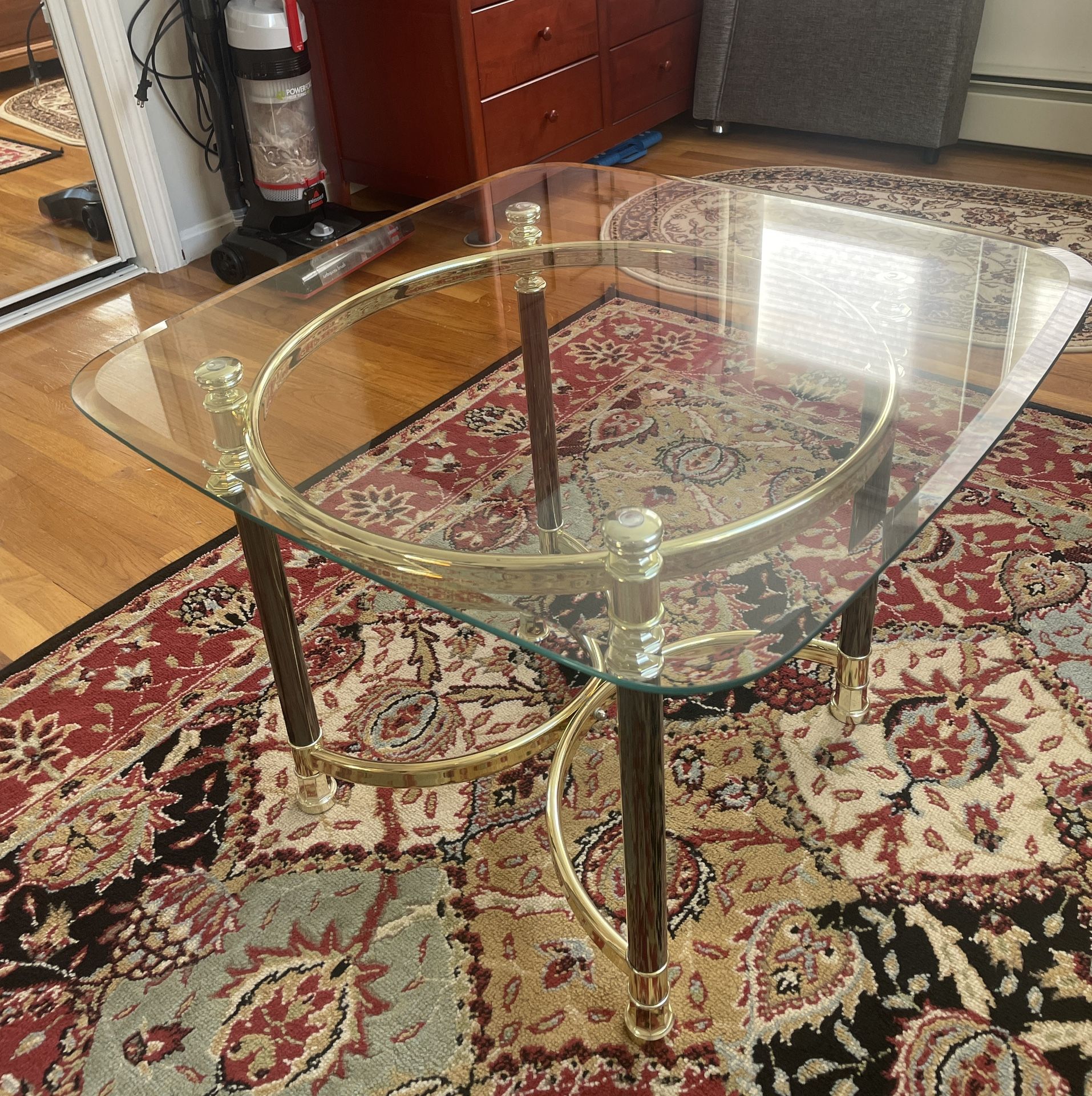 Glasses Top Coffee Table 
