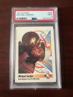 1991 Skybox Michael Jordan #334 PSA 9 Mint Chicago Bulls card cards