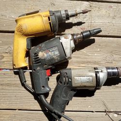 Three Corded Screw Guns 