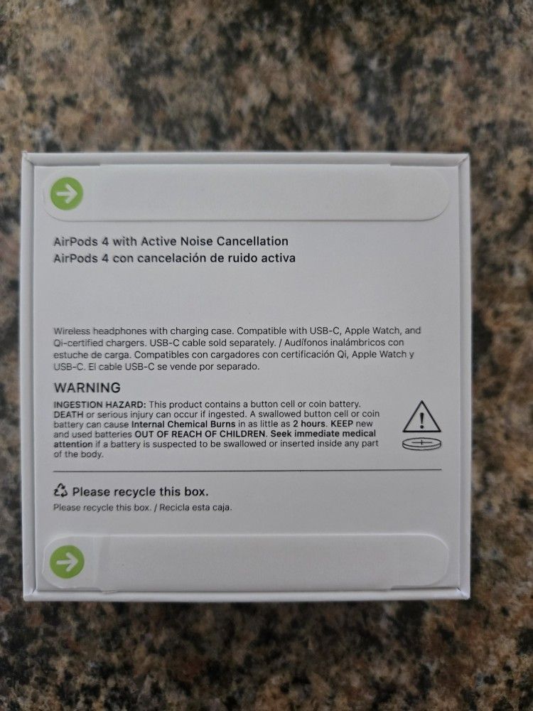 Unopened AirPods 4, Headphones, Noise-cancelling.