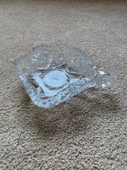Antique Imperial Glass NUCUT Handled Serving Dish