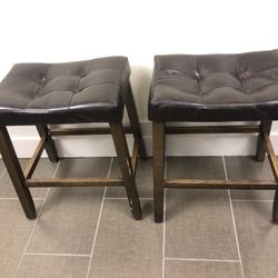 Coaster Home Furnishings Upholstered Black and Cappuccino (Set of 2) Bar Stool, 29"