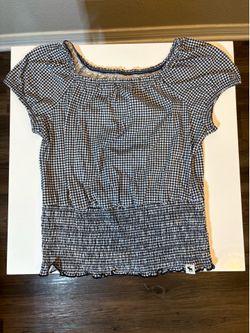 Abercrombie Girls Black And White Blouse - Size 13/14