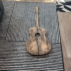 Wooden Guitar Wall Art