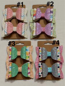 Handmade Glitter Bows