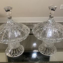2 large Glass Bowl