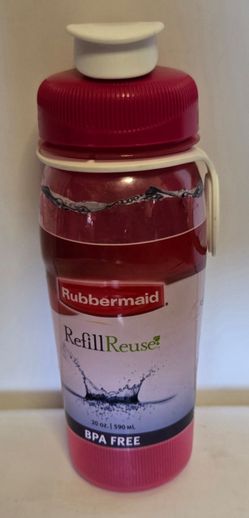 Rubbermaid 20oz BPA Free Refill Reuse Water Bottle Leakproof Hydration NOS