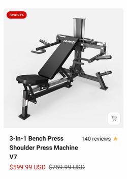 Chest press and shoulder press “adjustable “