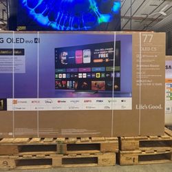 77 “ LG smart 4K EVO OLED HDR 144HZ 77C5 TV 