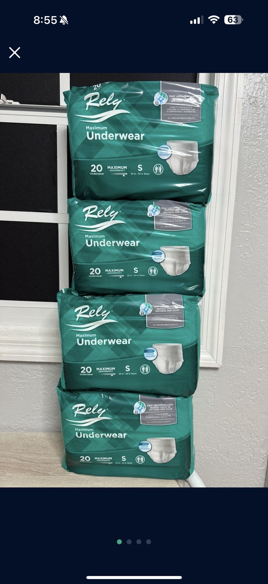 Underwear Protection 80 Count Size Small 