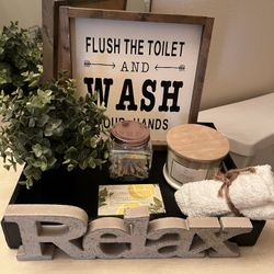 Farmhouse Bathroom Or Laundry Room Tray 