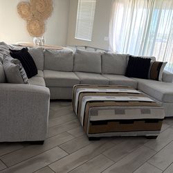 Sectional sofa  (ottoman sold)
