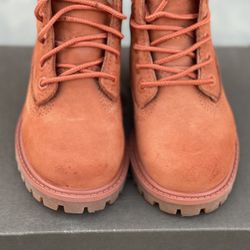 Timberland Premium 6 in. Waterproof Boots, Medium Orange Nubuck, Size 7 Toddler 
