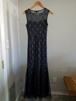 Blue Gold Mermaid Dress