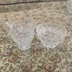 Crystal Creamer & Sugar