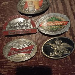 Vintage Budweiser Belt Buckets