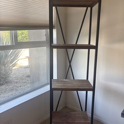 Modern Wood & Metal Bookshelf – Minimalist Style