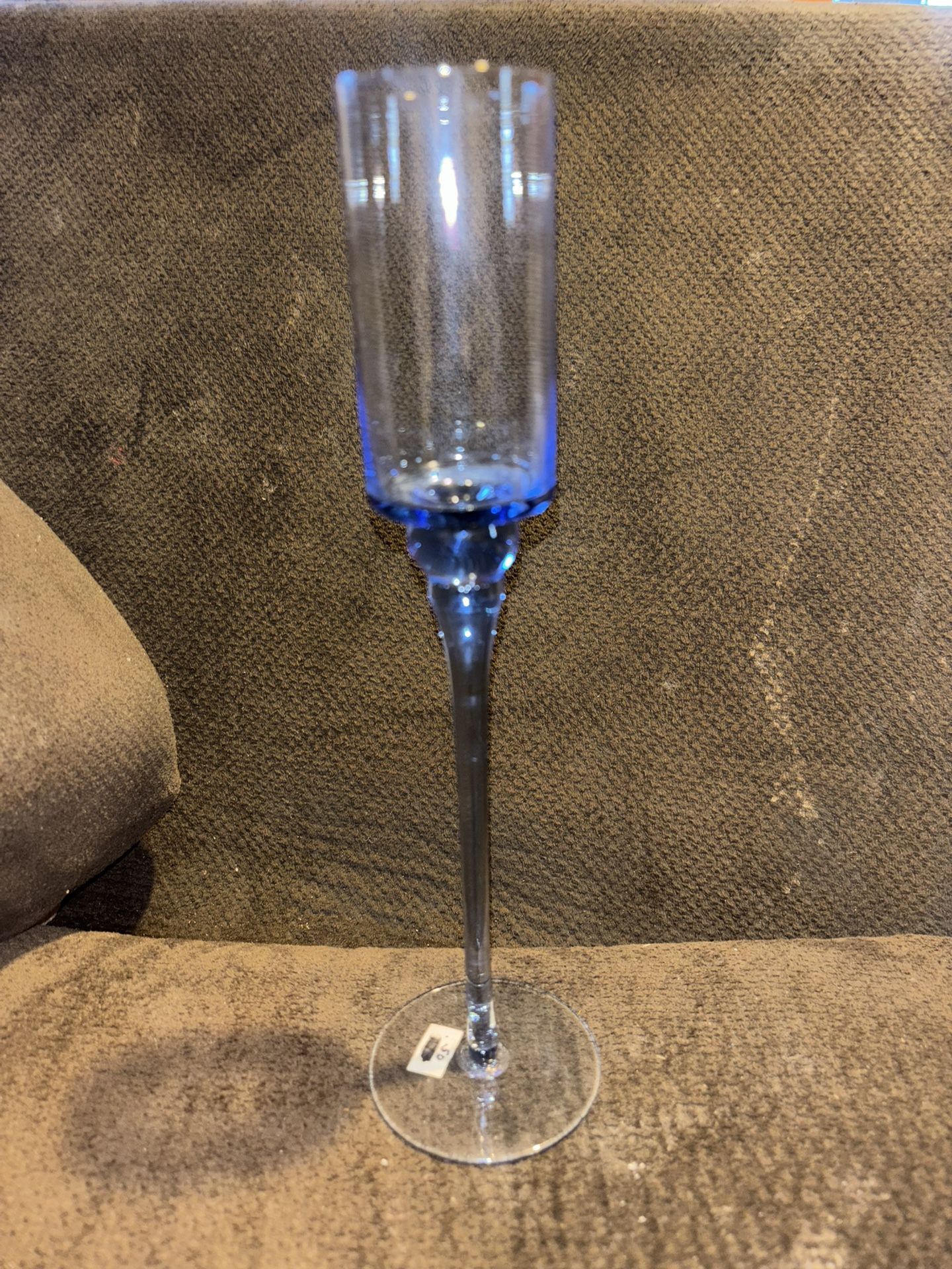 Vintage Tall Glass Candle Holder