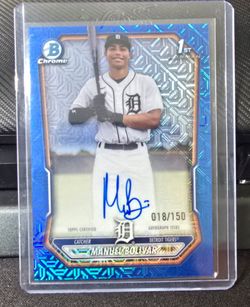 Bowman Chrome 2026 Manuel Bolivar Auto Blue Mojo Refractor /150 Tigers #CPA-MB