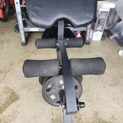 Workout Bench With Bar And Weights 