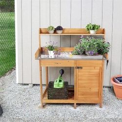 Garden Potting Bench Table
