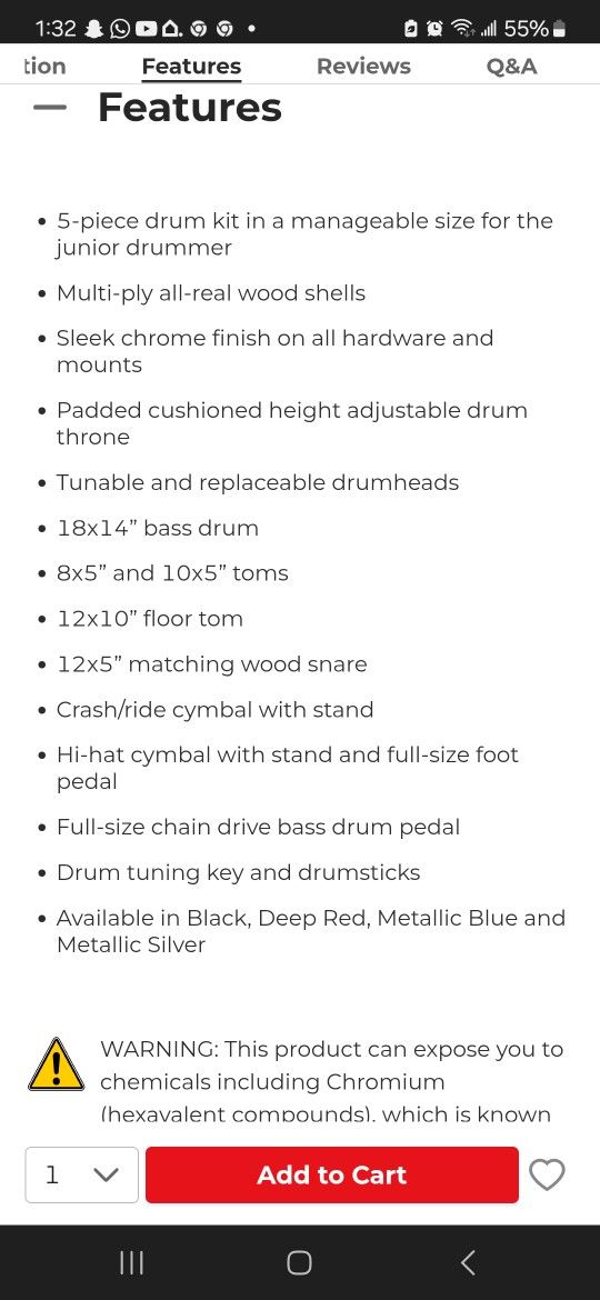 Jr. Drums Set