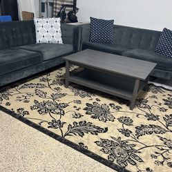 2 Sofas With Coffee Table 