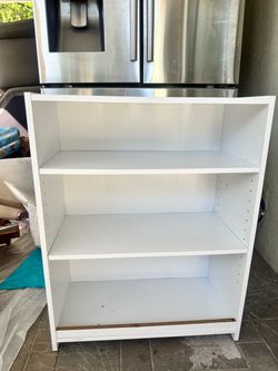 Set of 2 White 3 drawer adjustable cabinet