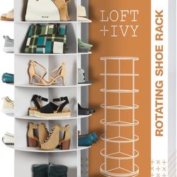 Rotating Shoe Rack Tower 
