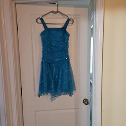 Blue Sequence Child Dress