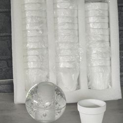 24 Craft Paintable Minature Vases Favors White New 