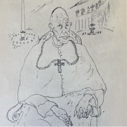 Gino Bonichi SCIPIONE 1929 Cardinal Dean Portrait Study Fine Art Print Vintage Original Antique Italy Italian 1940’s Printed Collectible ARTIST