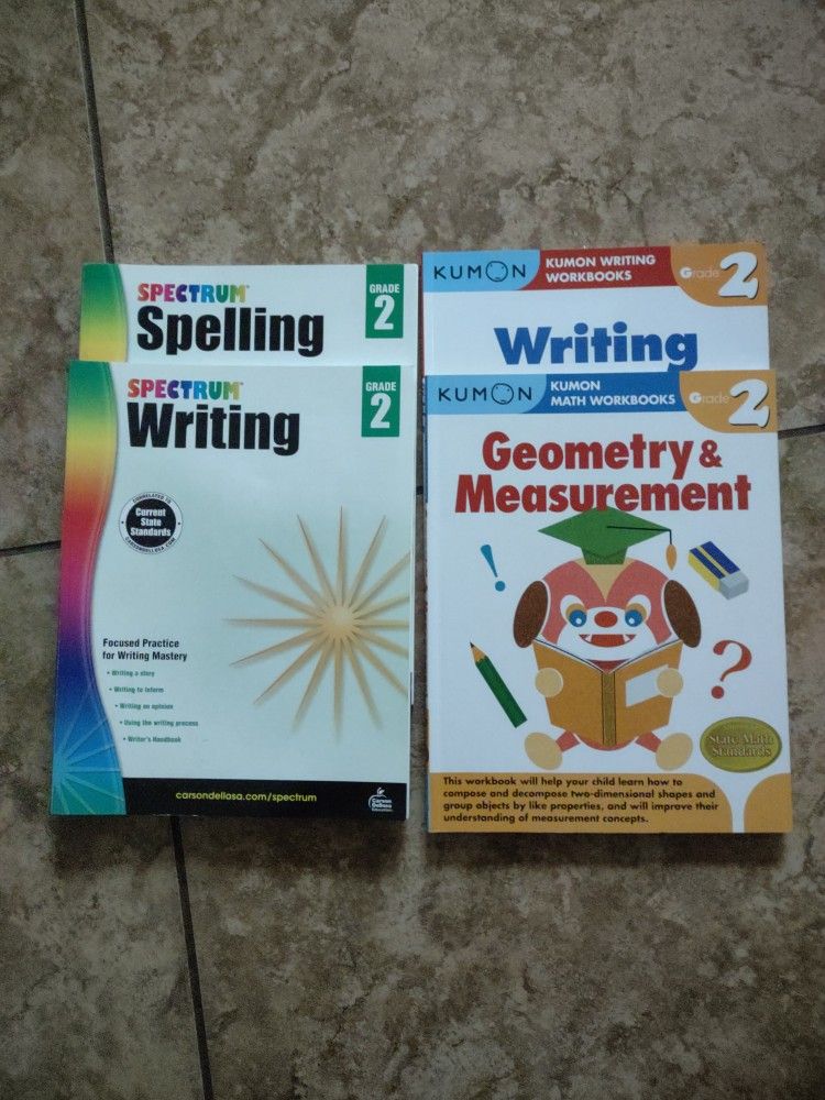 Spectrum and KUMON grade 2 learning books