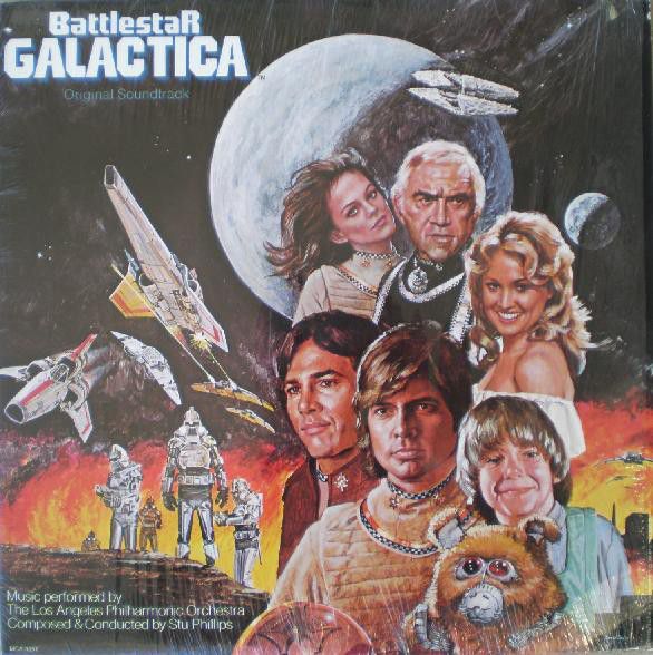 BATTLESTAR GALACTICA Soundtrack Vinyl Record Album VINTAGE Used