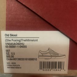 Brand New Vans Worn Once