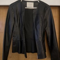 Zara leather jacket small