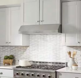 36 in. W x 7 in. H Convertible Under Cabinet Range Hood in Stainless Steel with LED Lights