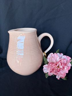 Flying F -Franciscan, Apricot Glazed Ceramic Pitcher