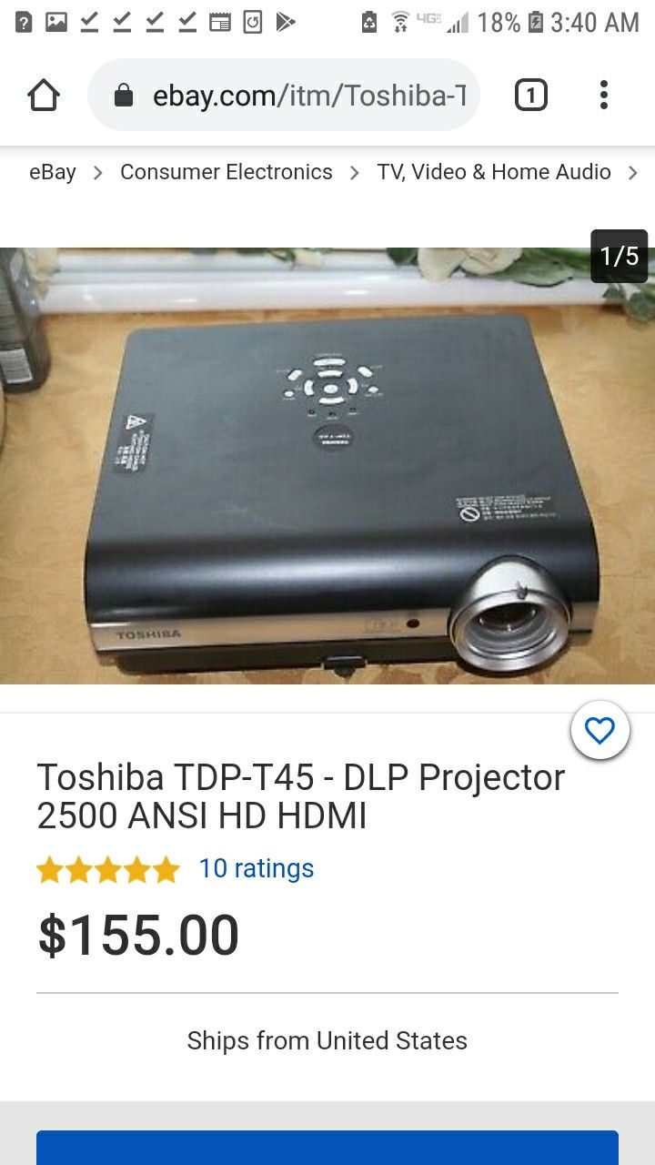 Toshiba Portable Projector