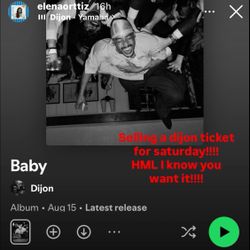 DIJON Concert Ticket at SOMA SD Oct. 25