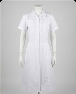 Nurses White Uniform Dress 10 Long