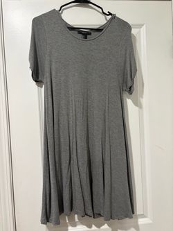 Forever 21 Gray T-Shirt Swing Dress