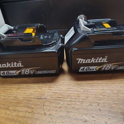 Makita 4.0ah battery x2
